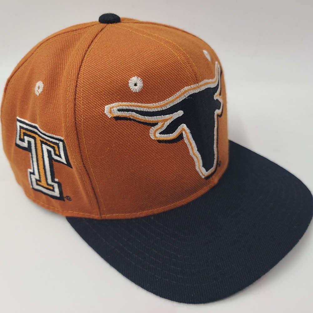 Vintage‎ Texas Longhorns Hat Fitted 7 3/8 Zephyr Orange Black NCAA Hook Em Horns